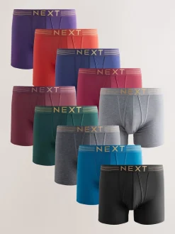Rich Navy/Purple/Orange 10 pack A-Front Boxers