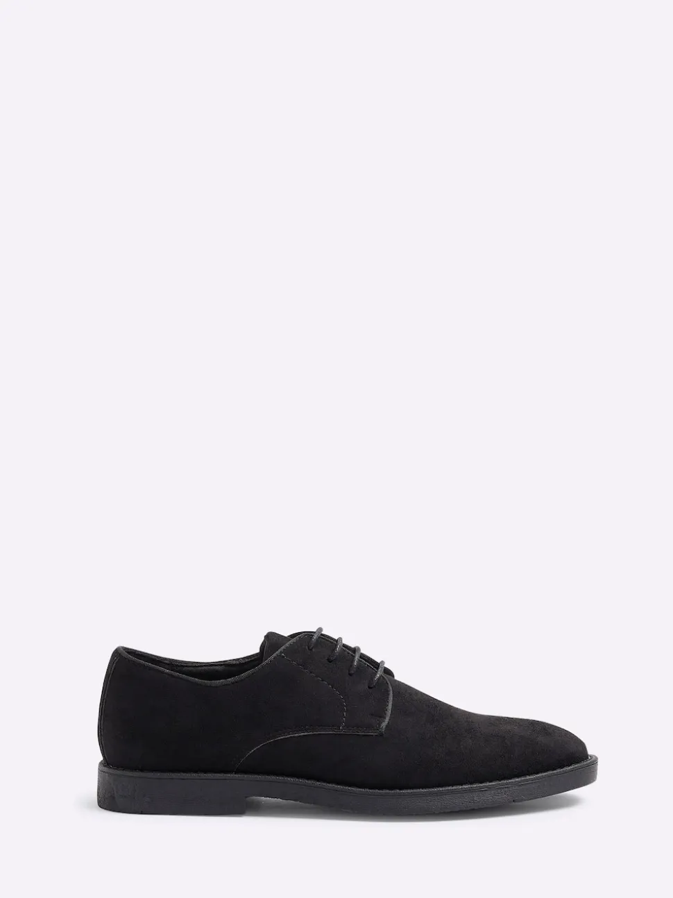 River Island Black Faux Suede Derby Shoes