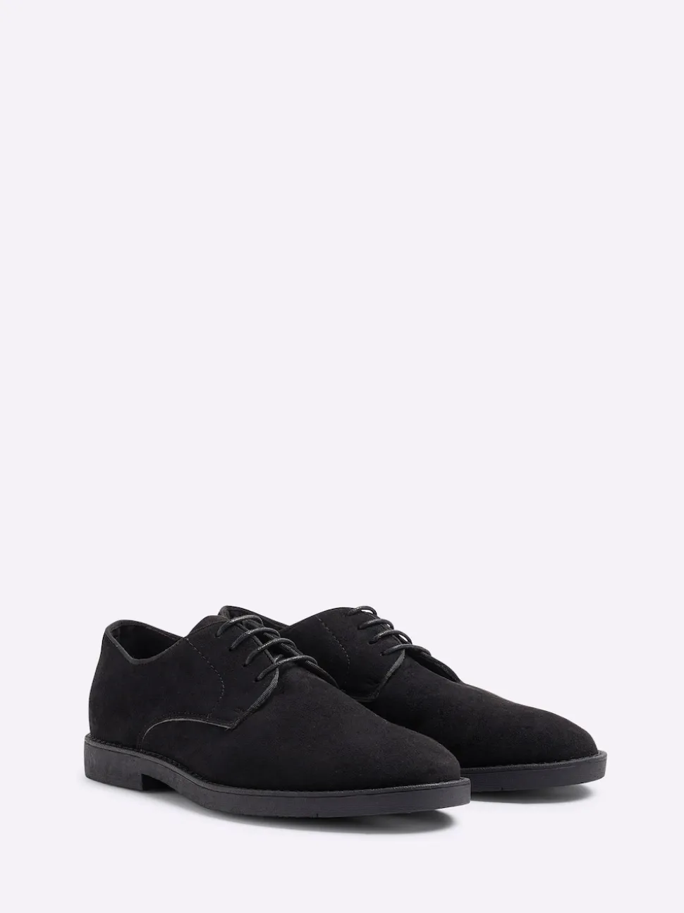 River Island Black Faux Suede Derby Shoes