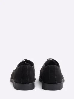 River Island Black Faux Suede Derby Shoes