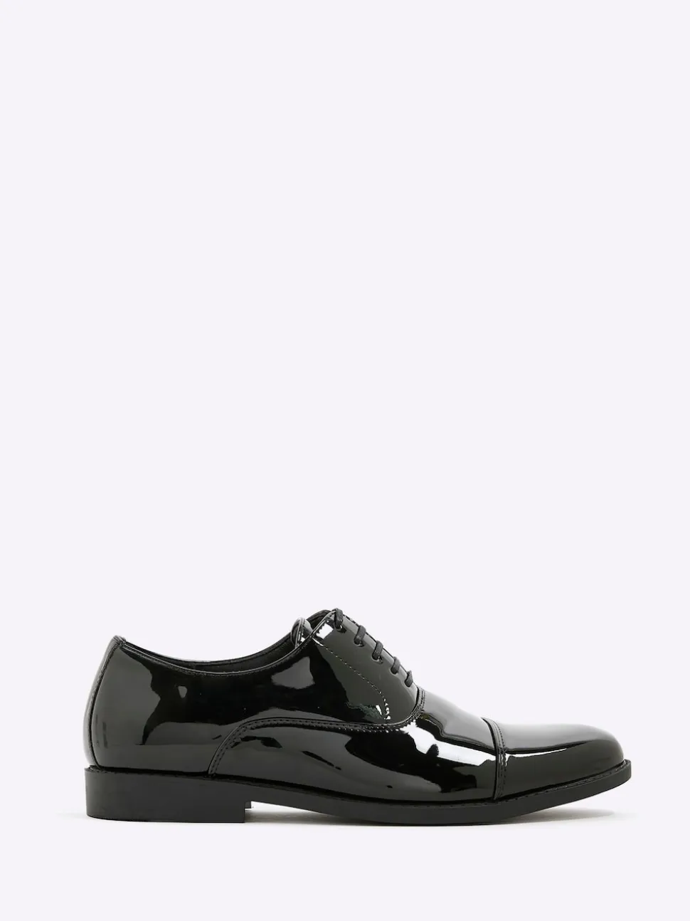 River Island Black Patent Derby Shoes