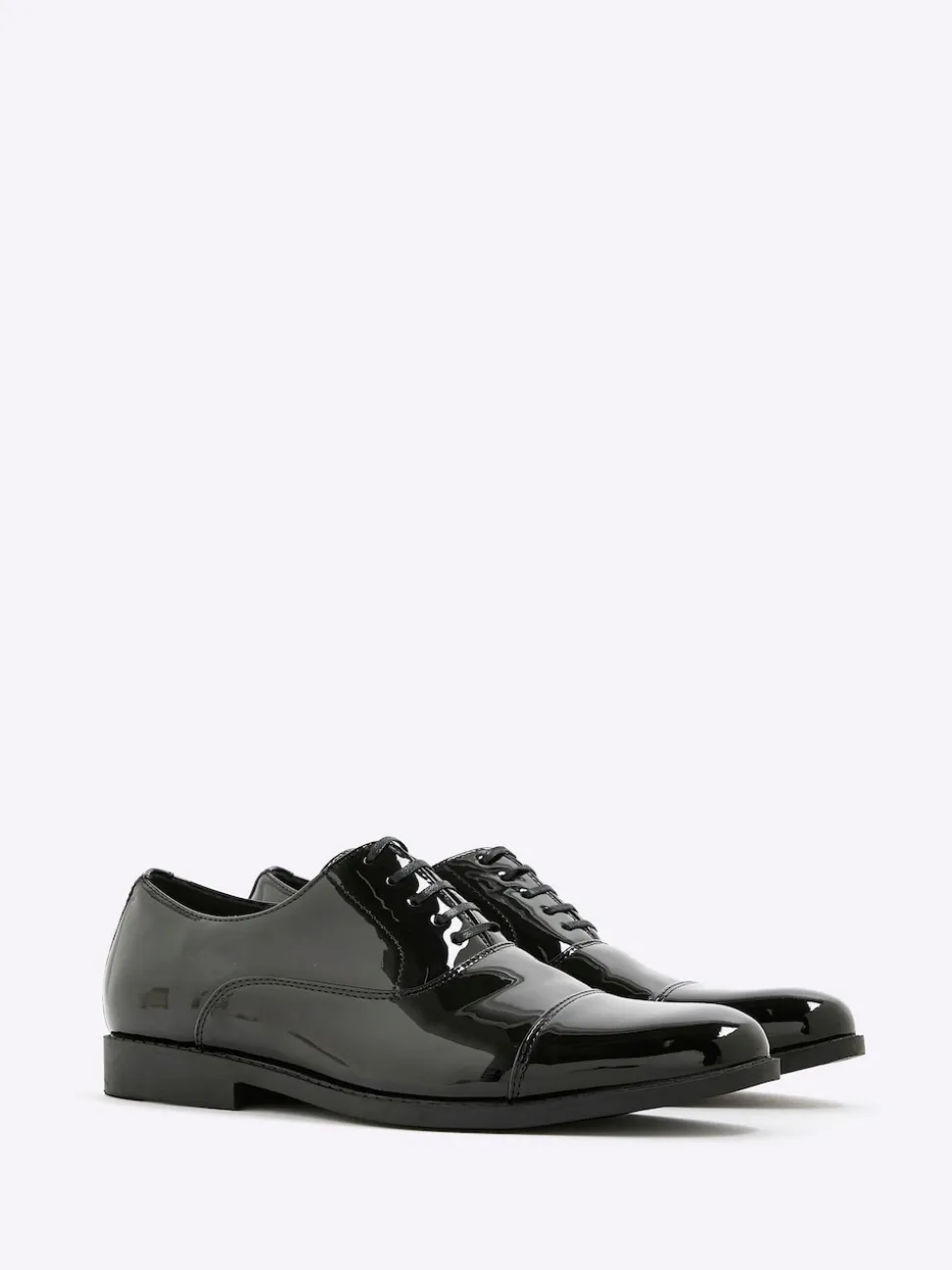 River Island Black Patent Derby Shoes