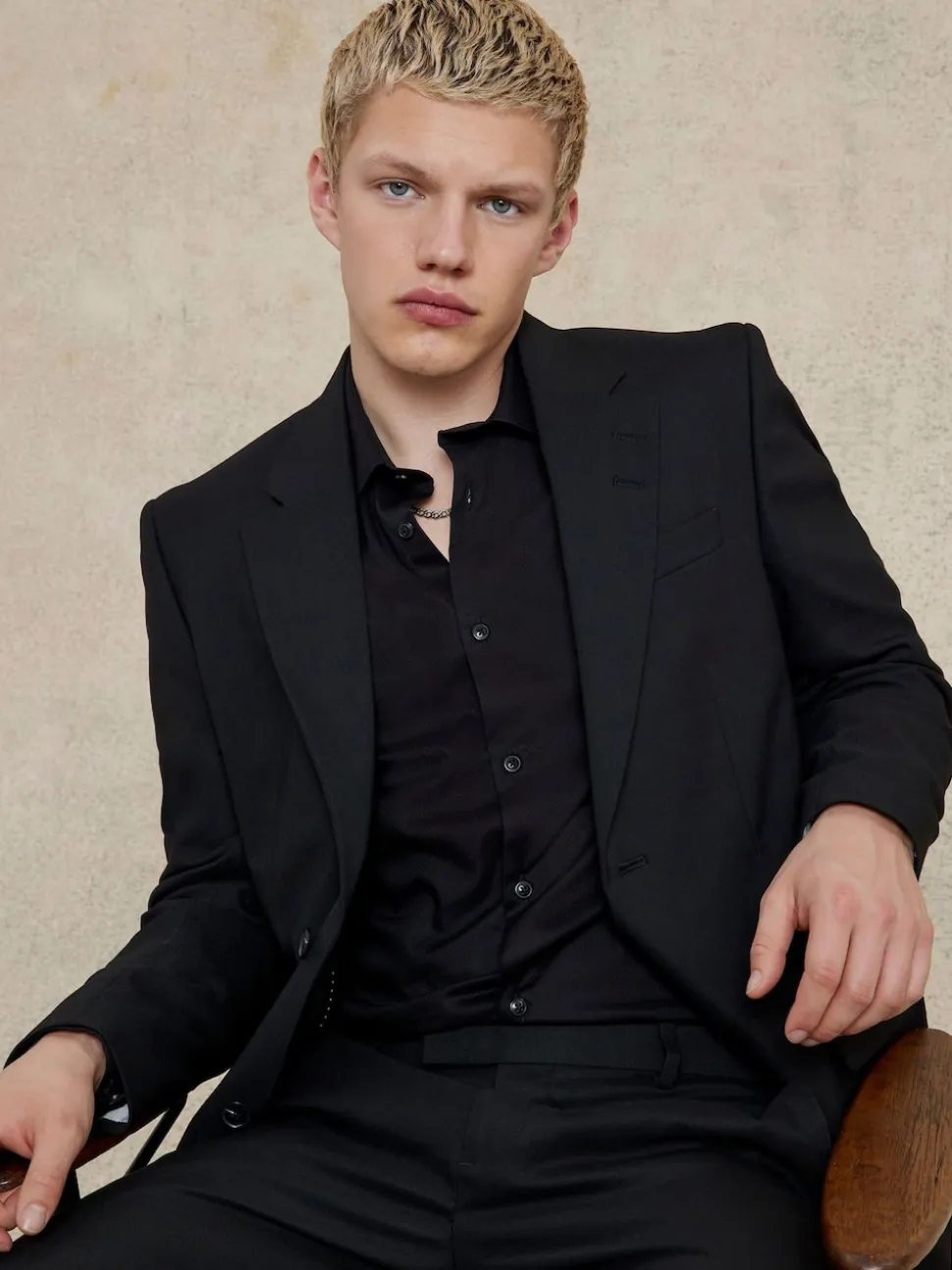River Island Black Slim Fit Plain Slim Suit Jacket
