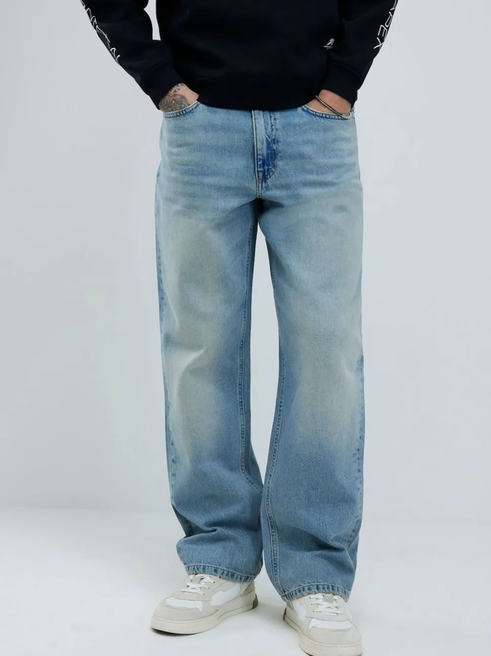River Island Blue Loose Fit Washed Jeans