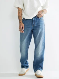 River Island Blue Medium Loose Fit Jeans