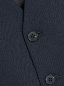 River Island Blue Plain Suit Waistcoat