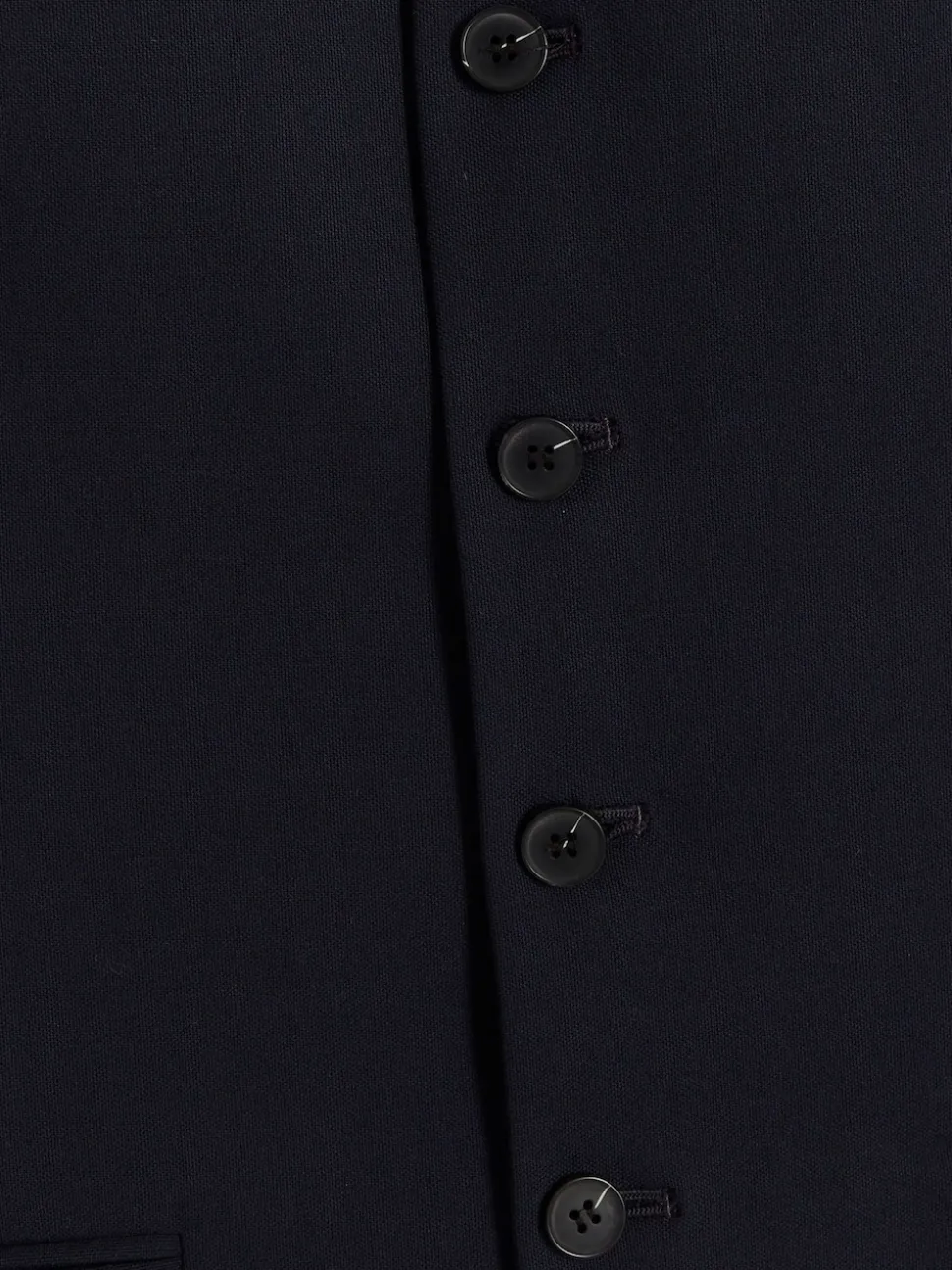 River Island Blue Plain Suit Waistcoat