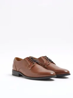 River Island Brown Formal Derby Shoes