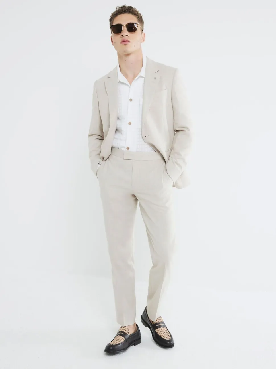 River Island Cream Suit Jacket