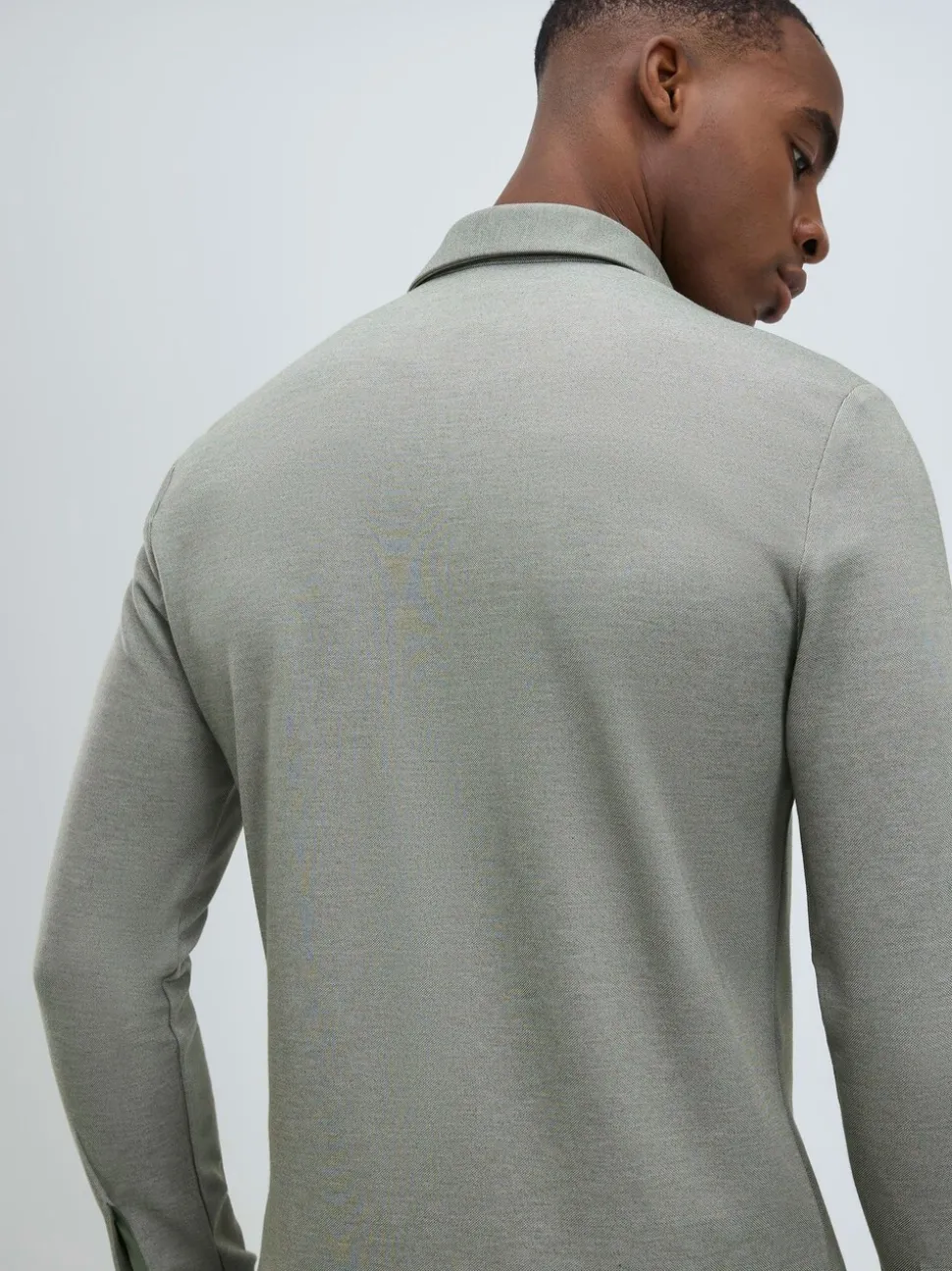 River Island Green Muscle Fit Pique Shirt