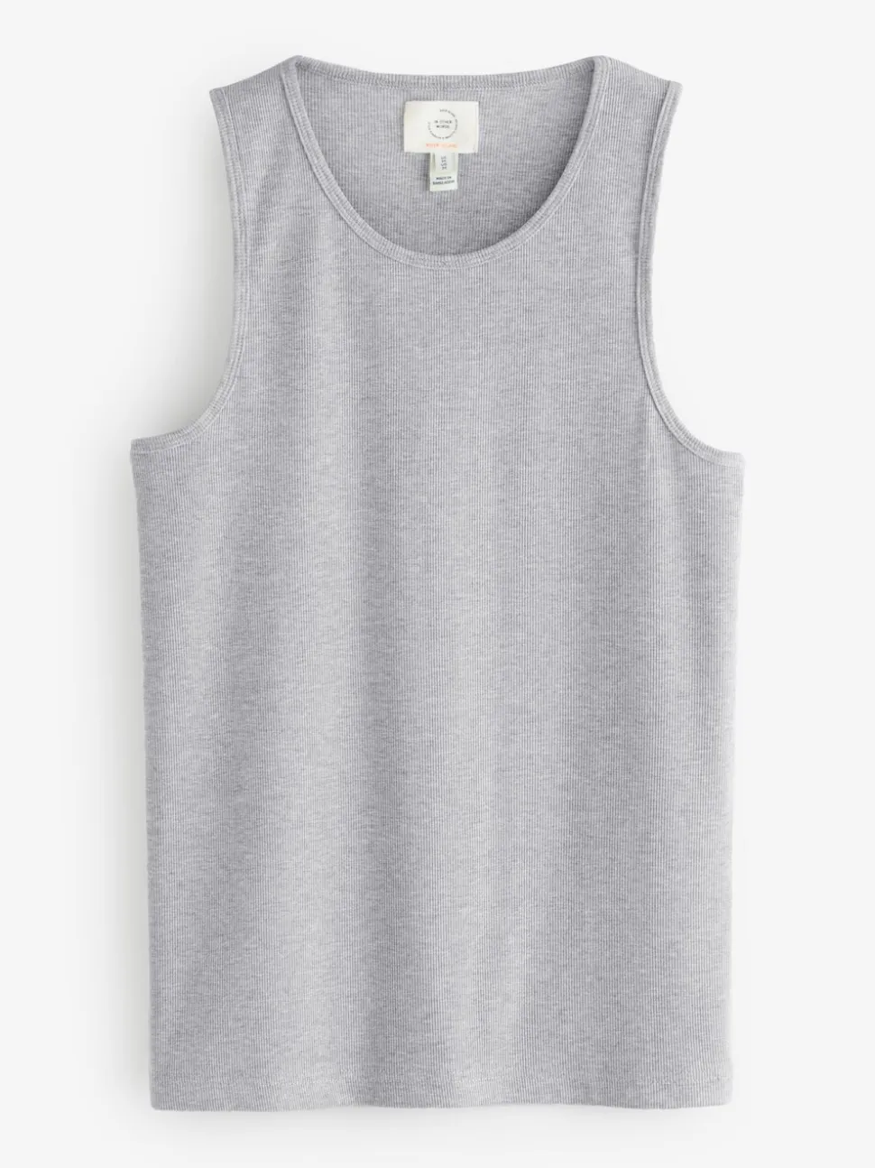 River Island Grey Muscle Fit Rib Vests 3 Pack