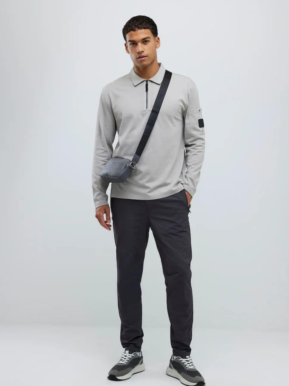 River Island Grey Skinny Fit Stretch Chinos