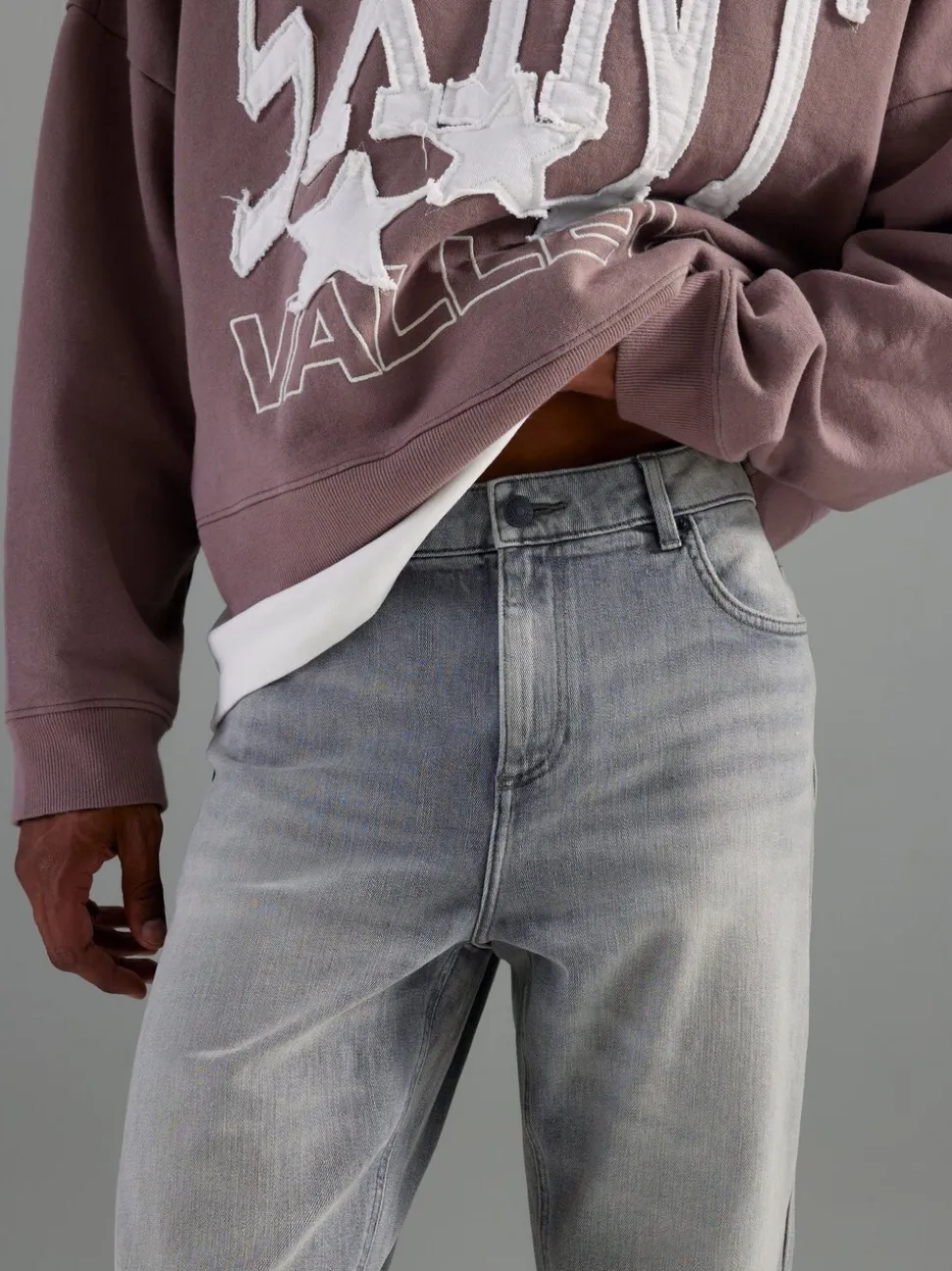 River Island Grey Slim Fit Stretch Jeans