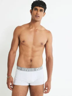 River Island Grey Waistband Trunks 5 Pack
