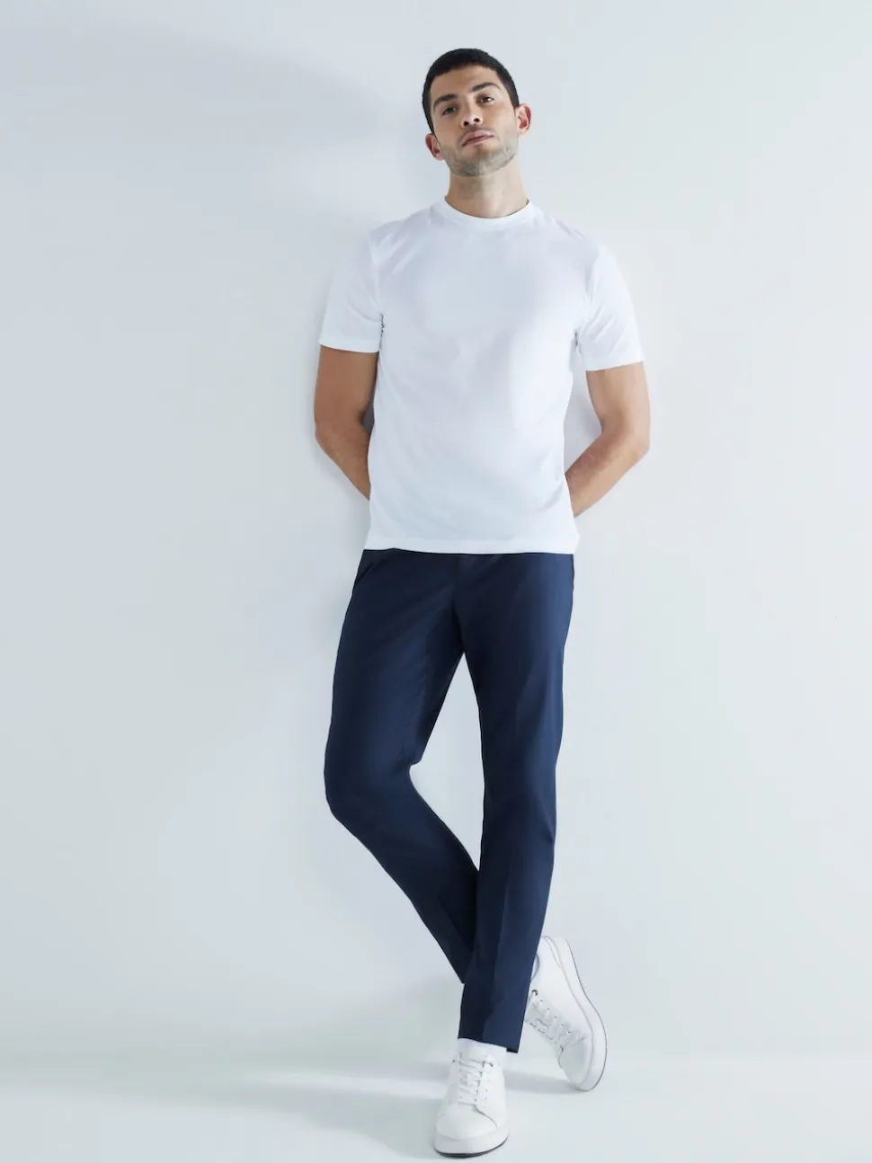 River Island White Slim Fit Crew Neck Cotton Jersey T-Shirts 3 Pack