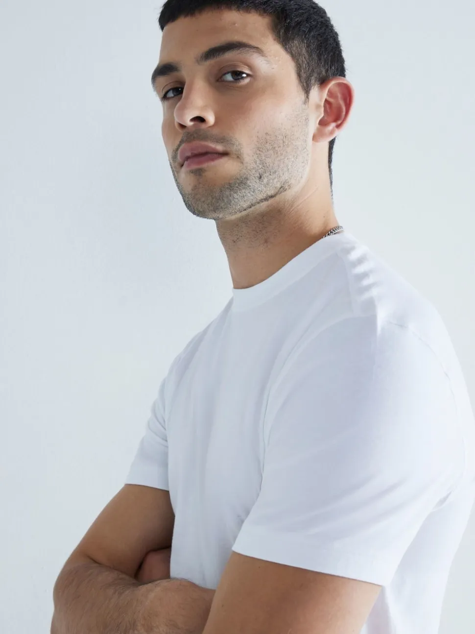 River Island White Slim Fit Crew Neck Cotton Jersey T-Shirts 3 Pack