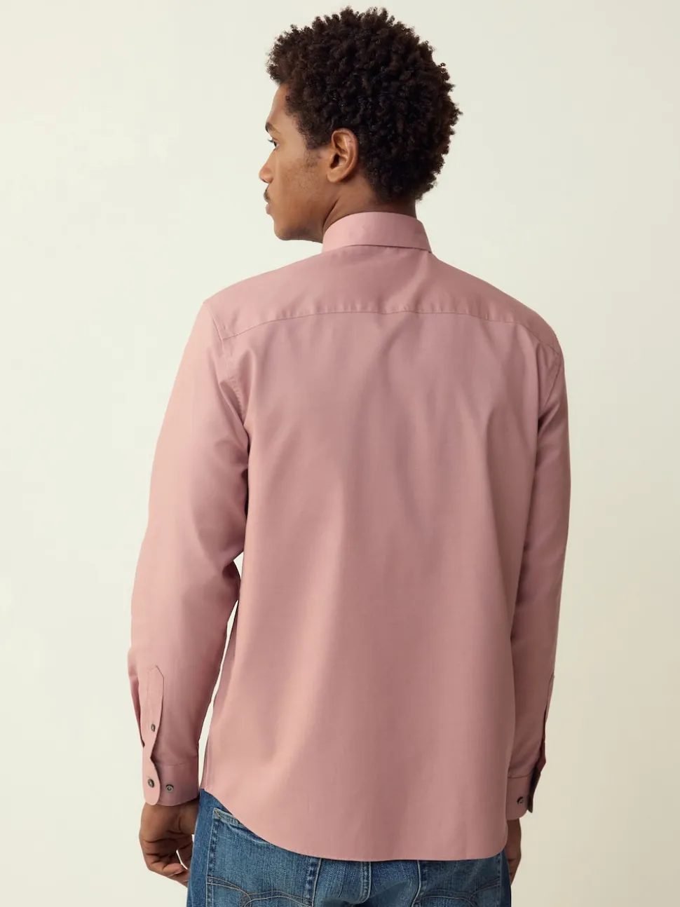 Rose Pink Regular Fit Button Down Easy Iron Oxford Shirt
