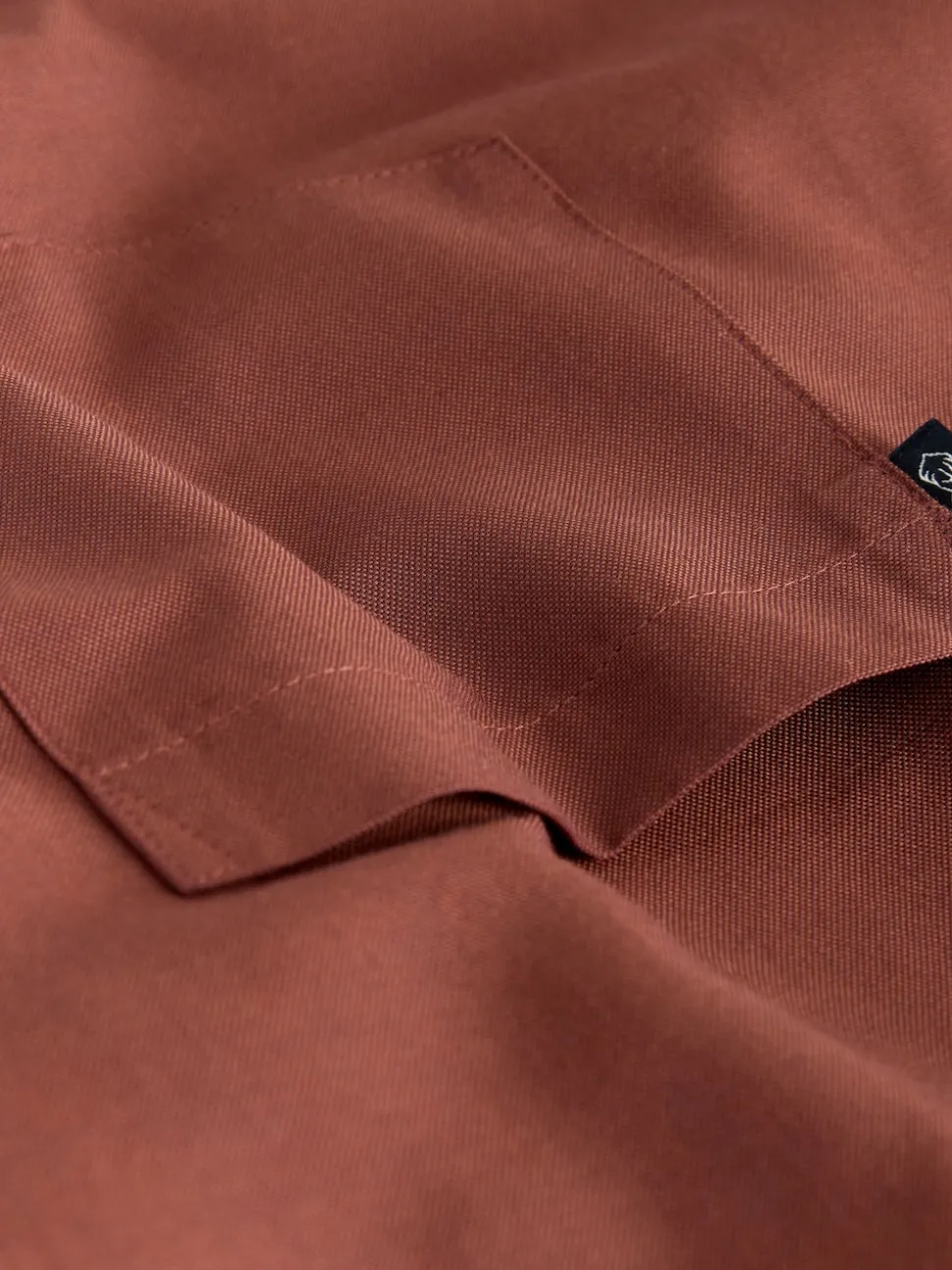 Rust Brown Regular Fit Button Down Easy Iron Oxford Shirt