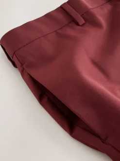Rust Brown Slim Fit Slim Fit Motion Flex Wool Blend Suit Trousers
