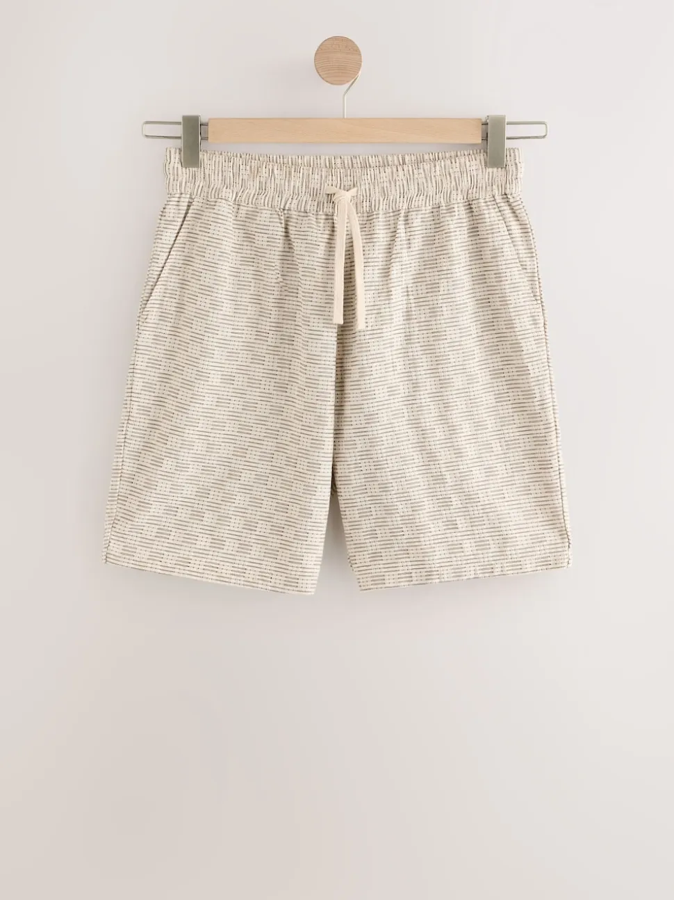 Rust Brown/Black Woven Embroidered T-Shirt Pyjamas Shorts Set