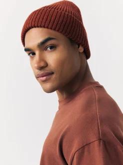 Rust Orange Beanie Hat