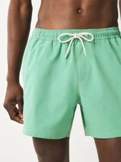 Sage Green Contrast Stitch Swim Shorts