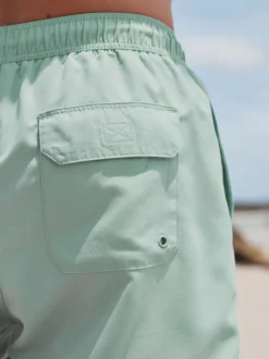 Sage Green Palm Logo Essential Swim Shorts