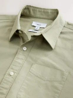 Sage Green Regular Fit Long Sleeve Oxford Shirt