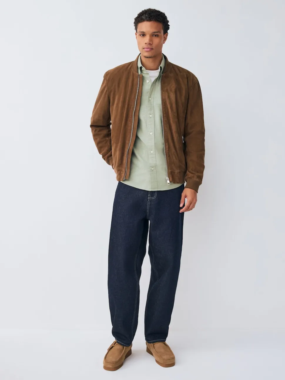 Sage Green Regular Fit Long Sleeve Oxford Shirt