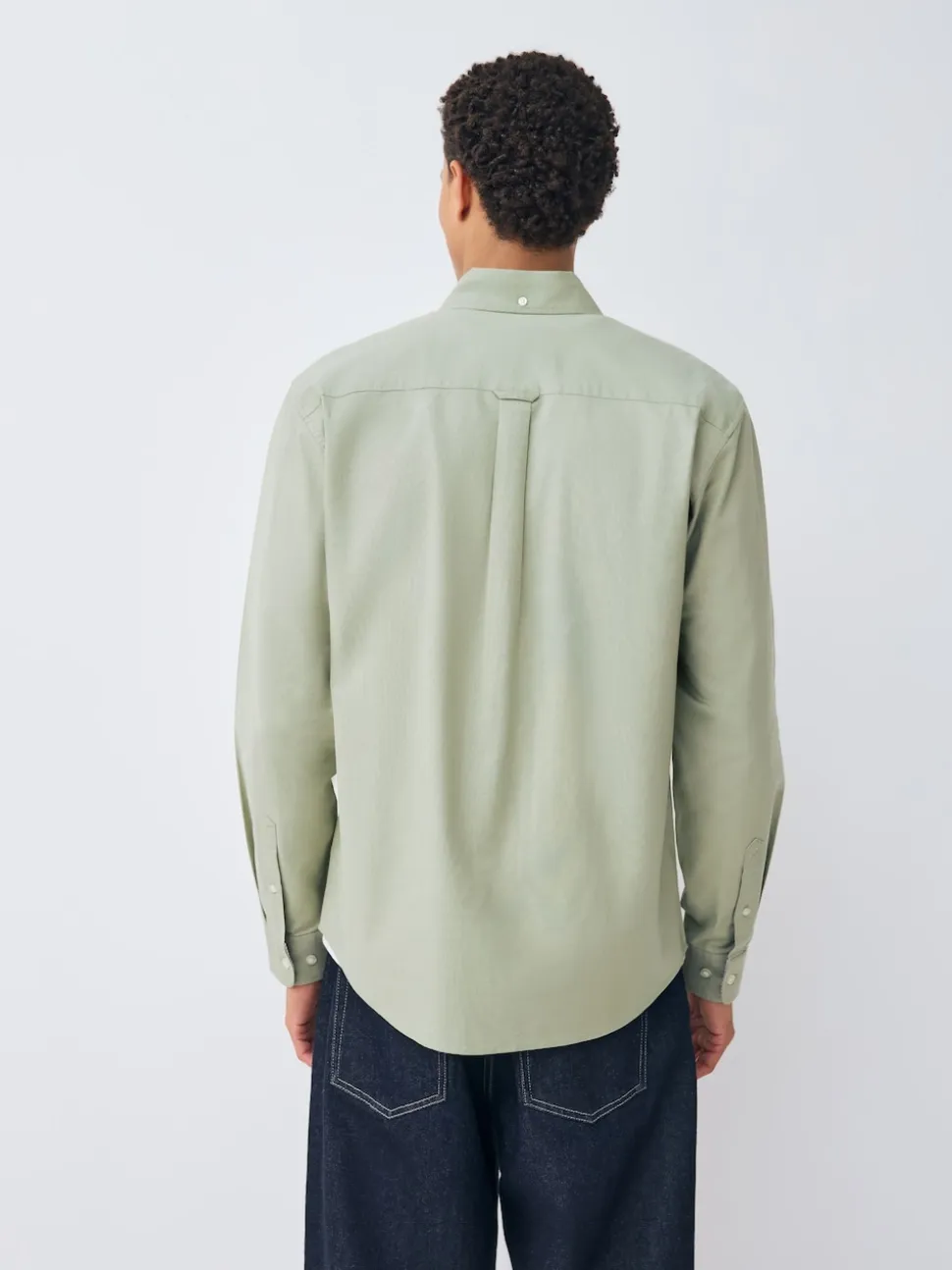 Sage Green Regular Fit Long Sleeve Oxford Shirt