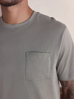 Sage Green Short Sleeve Stripe Woven Pyjamas Set