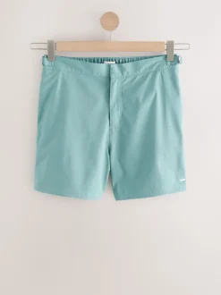 Sage Green Signature Tailored Waistband Swim Shorts