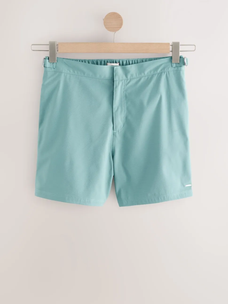 Sage Green Signature Tailored Waistband Swim Shorts