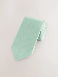 Sage Green Slim Textured Tie