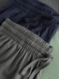 Sage Green/Slate Grey Jersey Short Pyjamas Set 2 Pack