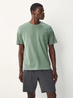 Sage Green/Slate Grey Jersey Short Pyjamas Set 2 Pack