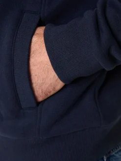 Saltwell Blue Borg Lined Zip Through Hoodie