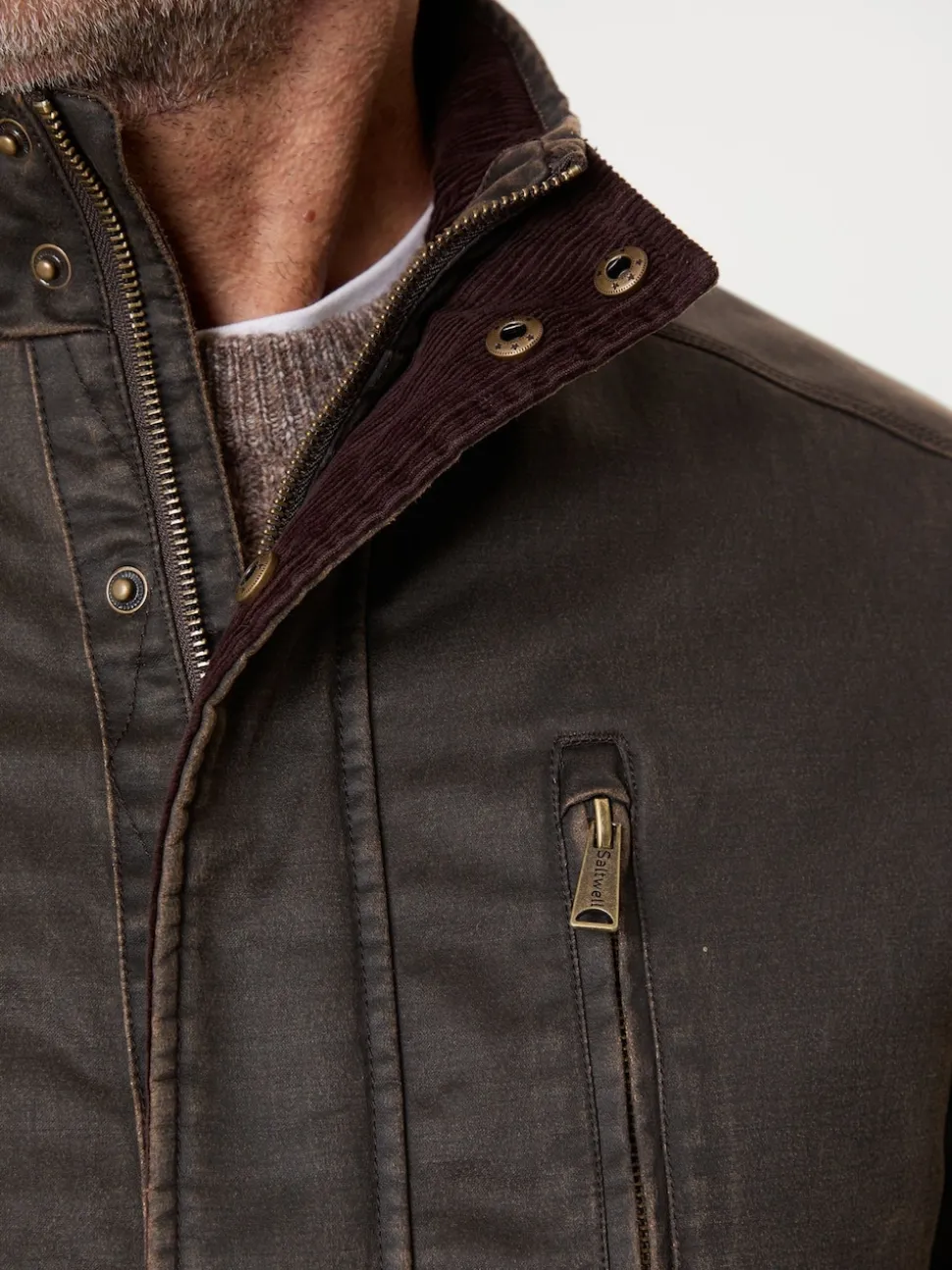 Saltwell Cotton Harrington Brown Jacket