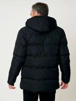 Saltwell Hooded Utility Puffer Black Jacket