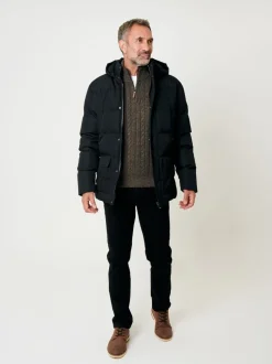 Saltwell Hooded Utility Puffer Black Jacket