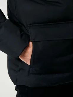 Saltwell Hooded Utility Puffer Black Jacket