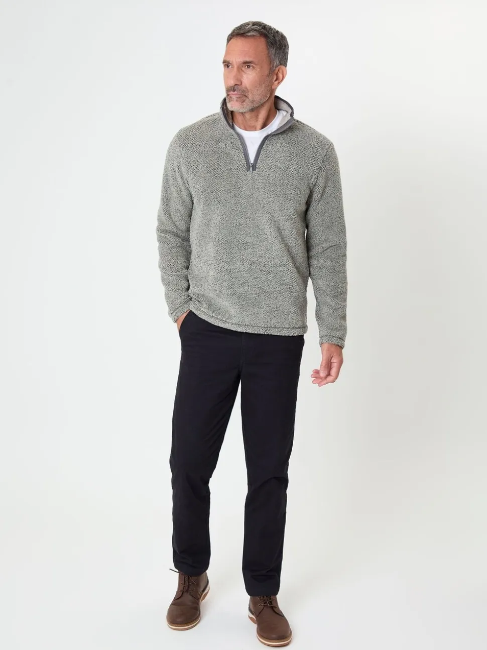 Saltwell Textured Quarter Zip Sweatshirt