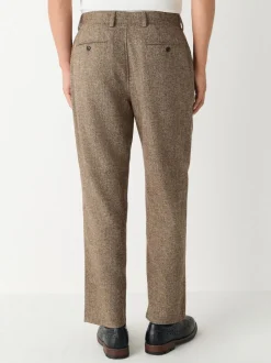 Sand Relaxed Fit Wool Blend Suit Trousers