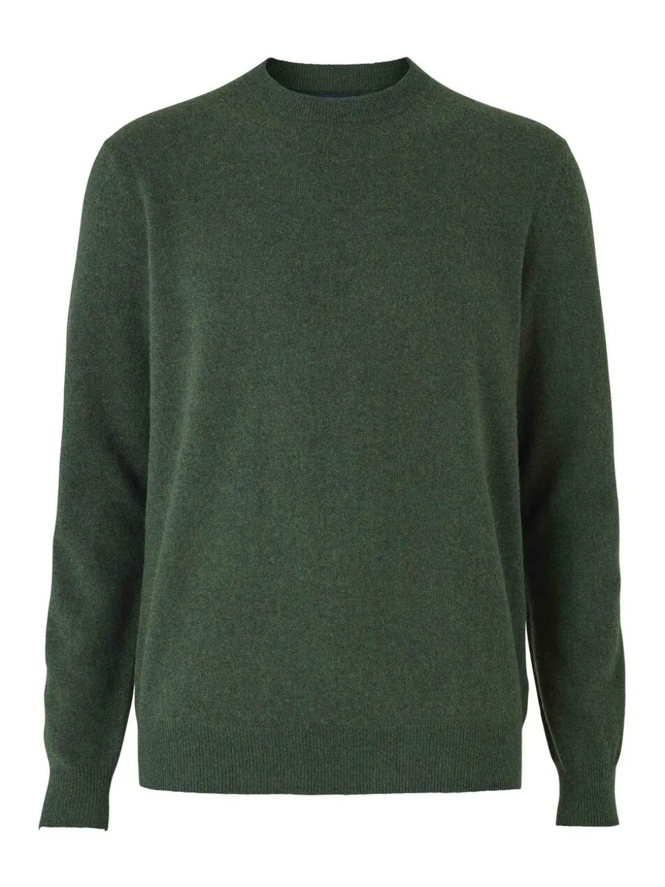 Savile Row Company Green Merino Wool Cashmere Blend Crew Neck Jumper