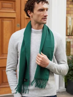 Savile Row Company Green Cashmere Scarf