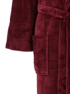 Savile Row Company Red Lightweight Soft Fleece Dressing Gown