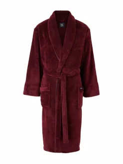 Savile Row Company Red Soft Fleece Dressing Gown With Piping