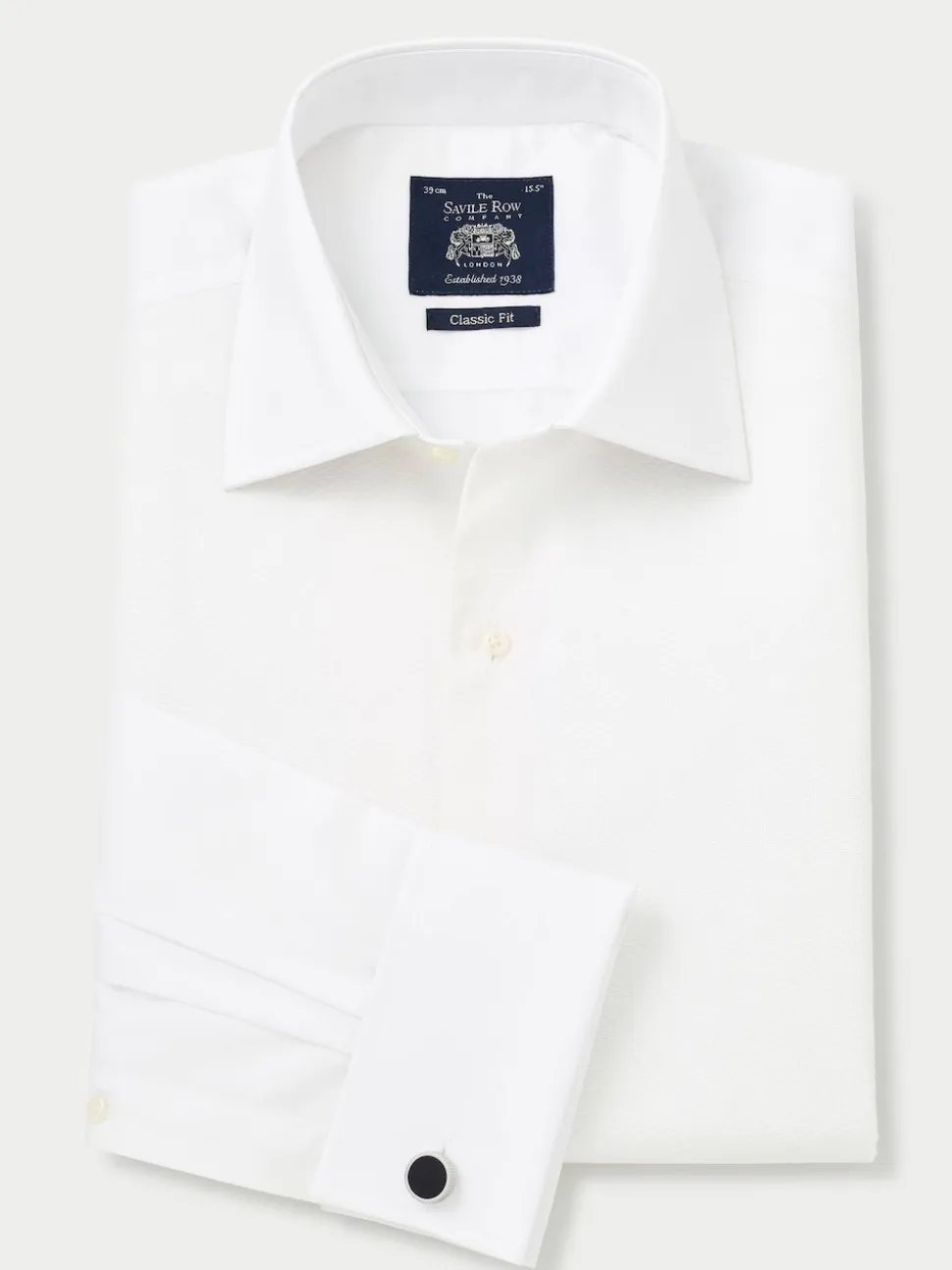 Savile Row Company White Classic Fit Marcella Bib Tuxedo Cotton Shirt