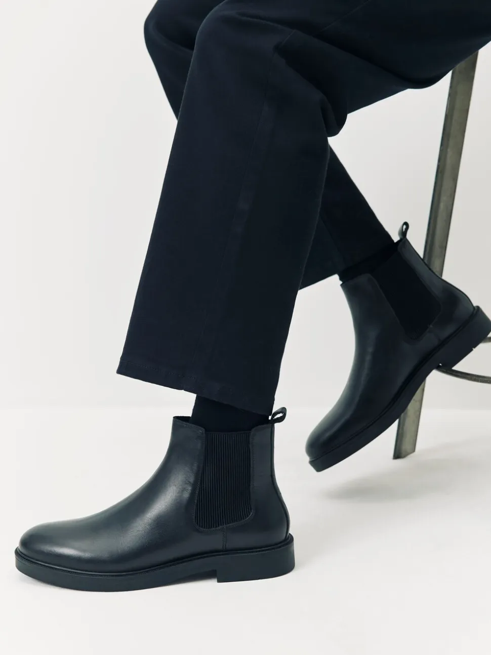 Schuh Black Dice Leather Chelsea Boots