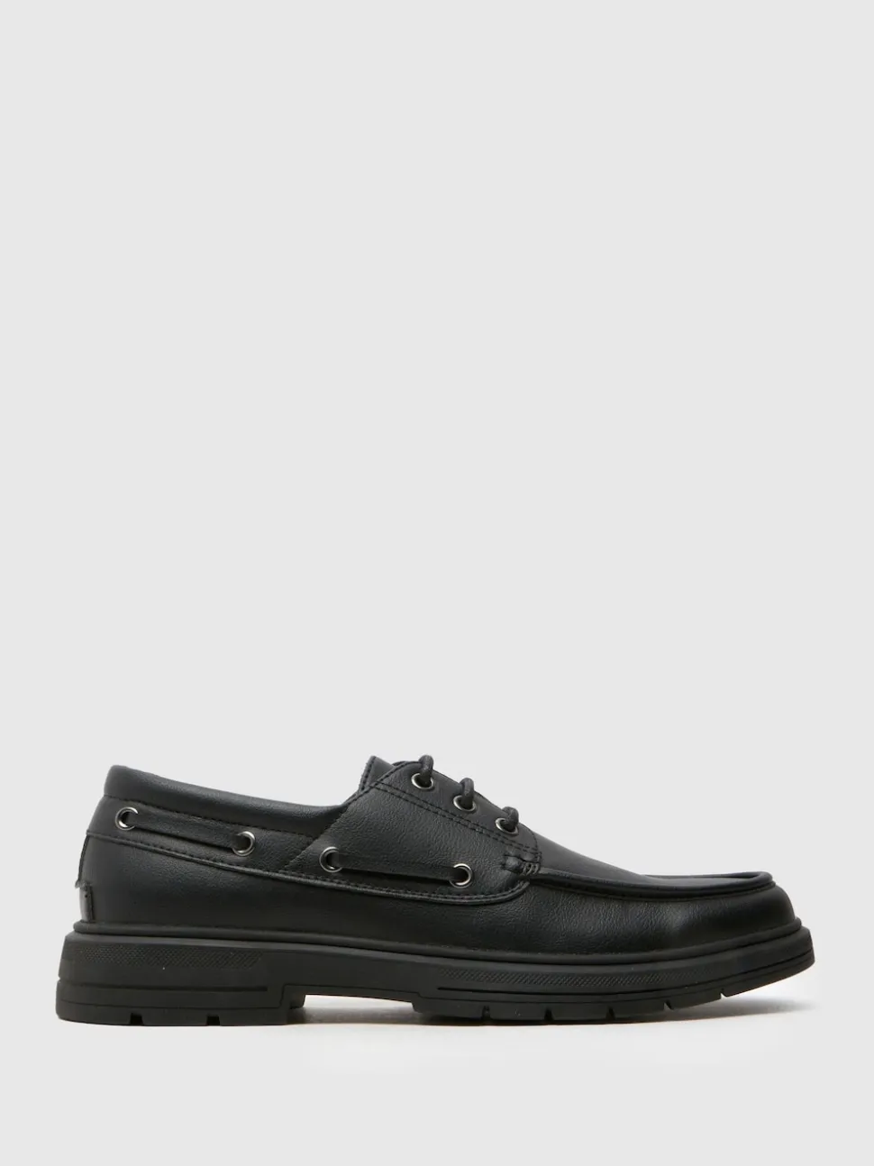 Schuh Black Parks Lace Up Boat Shoes